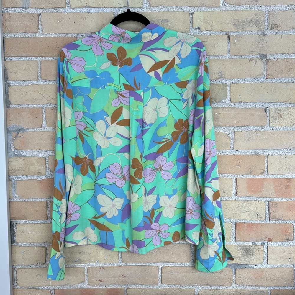 New Sanctuary Floral Button-Up Blouse - Picture 3 of 4
